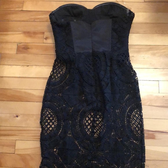 Black Lace Strapless Dress L'ATISTE - Picture 8 of 11